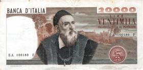 CARTAMONETA - BANCA d'ITALIA - Repubblica Italiana (monetazione in lire) (1946-2001) - 20.000 Lire - Tiziano 21/02/1975 Alfa 880; Lireuro 77A R Carli/...