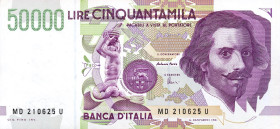 CARTAMONETA - BANCA d'ITALIA - Repubblica Italiana (monetazione in lire) (1946-2001) - 50.000 Lire - Bernini 2Â° tipo 20/02/1997 Alfa 909; Lireuro 81D...