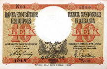 CARTAMONETA - COLONIE ED OCCUPAZIONI DI TERRITORI ITALIANI - Banca Nazionale d'Albania - Occupazione (1939) - 10 Lek 1939 Gav. 104
FDS