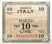 CARTAMONETA - COLONIE ED OCCUPAZIONI DI TERRITORI ITALIANI - Allied Military Currency - AM Lire (1943-1945) - 10 Lire 1943 Italiano - FLC Gav. 243 R
...