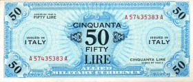 CARTAMONETA - COLONIE ED OCCUPAZIONI DI TERRITORI ITALIANI - Allied Military Currency - AM Lire (1943-1945) - 50 Lire 1943-45 Italiano Inglese Gav. 26...