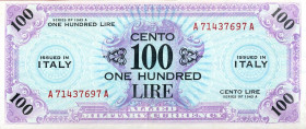 CARTAMONETA - COLONIE ED OCCUPAZIONI DI TERRITORI ITALIANI - Allied Military Currency - AM Lire (1943-1945) - 100 Lire 1943-45 Italiano Inglese Gav. 2...