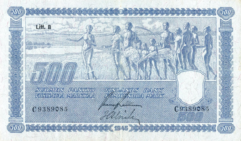 CARTAMONETA ESTERA - FINLANDIA - Repubblica - 1.000 Markkaa 1945 (1948) Pick 90 ...