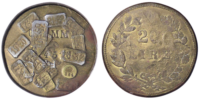 PESI MONETALI - SAVOIA - 20 Lire (BR g. 6,46) Ã˜ 21
BB-SPL