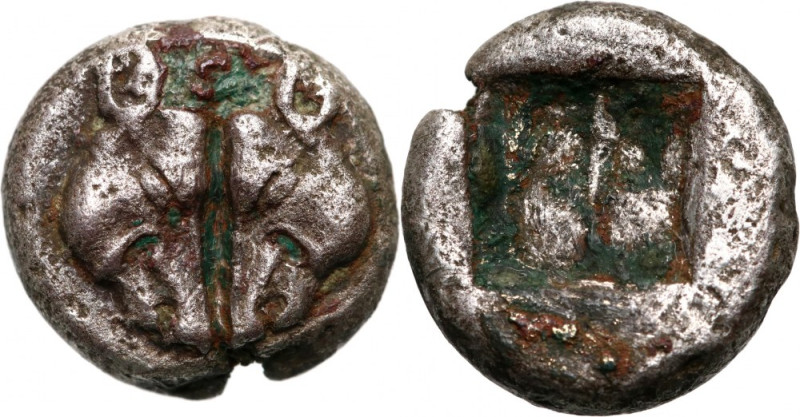 Greece, Lesbos 500-450 BC, Obol Weight 1,14 g, 10 mm. Waga 1,14 g, 10 mm. 
Grad...