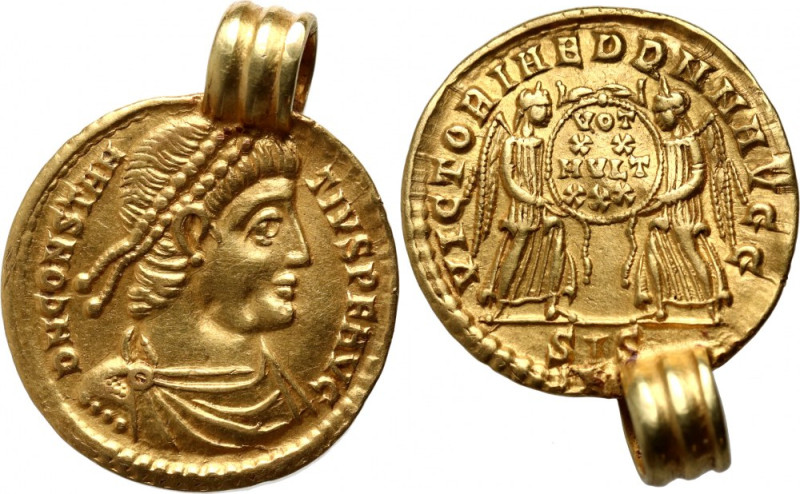 Roman Empire, Constantinus II 337-361, Solidus, Siscia Gold 5,40 g, diameter wit...