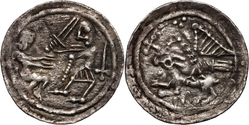 Poland, Wladislaus 1138-1146, Denar Weight 0,48 g. Nice details, patina. Obverse...