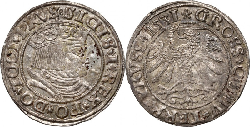 Zygmunt I Stary, grosz 1531, Toruń Reference: Kopicki 3086
Grade: XF- 

Zygmu...