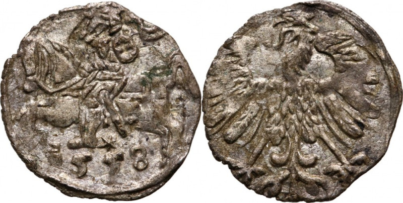 Zygmunt II August, denar 1558, Wilno Reference: Kopicki 3216 (R2)
Grade: XF 
...