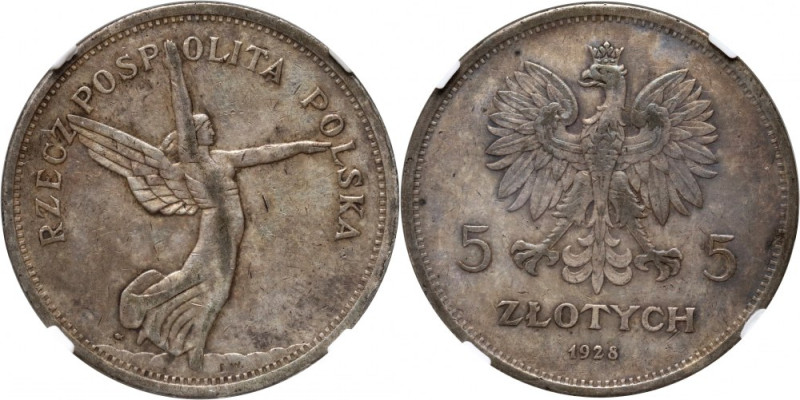 II RP, 5 złotych 1928, Warszawa, Nike Reference: Parchimowicz 114a
Grade: NGC X...