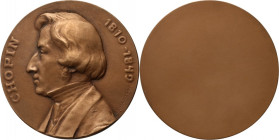 Polska, medal z 1910 roku, Fryderyk Chopin - 100. rocznica urodzin