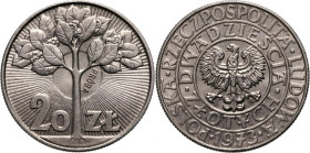 PRL, 20 złotych 1973, Drzewko, PRÓBA, miedzionikiel