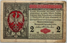 Generalne Gubernatorstwo, 2 marki polskie 9.12.1916, Generał, seria B