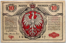 Generalne Gubernatorstwo, 10 marek polskich 9.12.1916, Generał, biletów seria A