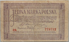 II RP, 1 marka polska, 17.05.1919, seria PA, pierwsza seria