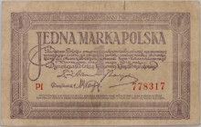 II RP, 1 marka polska, 17.05.1919, seria PI