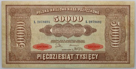 II RP, 50000 marek polskich 10.10.1922, seria L