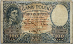 II RP, 100 złotych 28.02.1919, seria S.B.