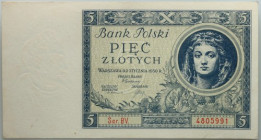 II RP, 5 złotych 02.01.1930, seria BV