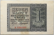 Generalna Gubernia, 1 złoty 1.03.1940, seria A