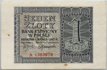 Generalna Gubernia, 1 złoty 1.03.1940, seria A