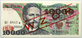 PRL, 10000 złotych 1.12.1988, WZÓR, No. 0847, seria W