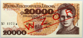 PRL, 20000 złotych 1.02.1989, WZÓR, No. 1973, seria A