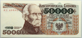 PRL, 50000 złotych 1.12.1989, seria AC