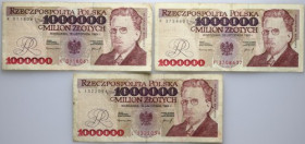 III RP, zestaw 4 x 1000000 złotych 16.11.1993, serie F, K, L