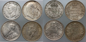 Great Britain, British India, lot of 4 coins, 1905-1944