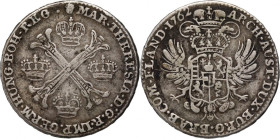 Austria, Netherlands, Maria Theresa, 1/2 Kronenthaler 1762, Brussels