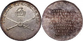 Austria, Leopold II, Coronation Token from 1790, (ø 20 mm)