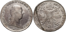 Austria, Netherlands, Leopold II, 1 Kronenthaler 1791 H, Günzburg