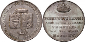 Austria, Francis II, token from 1815, Homage to Venice