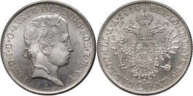 Austria, Ferdinand I, 20 Kreuzer 1848 A, Vienna