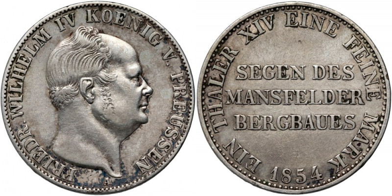 Germany, Prussia, Frederick William IV, Thaler 1854 A, Berlin Silver 22,14 g. Sr...