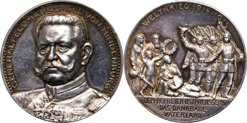 Germany, silver medal 1915, Paul von Hindenburg Silver, weight 17,79 g, diameter...