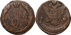 Russia, Catherine II, 5 Kopecks 1771 EM
