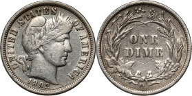 United States of America, 1 Dime 1892 O, New Orleans, Barber Head