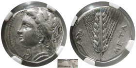 LUCANIA, Metapontum. Circa 330-280 BC. AR Stater. NGC-VF.