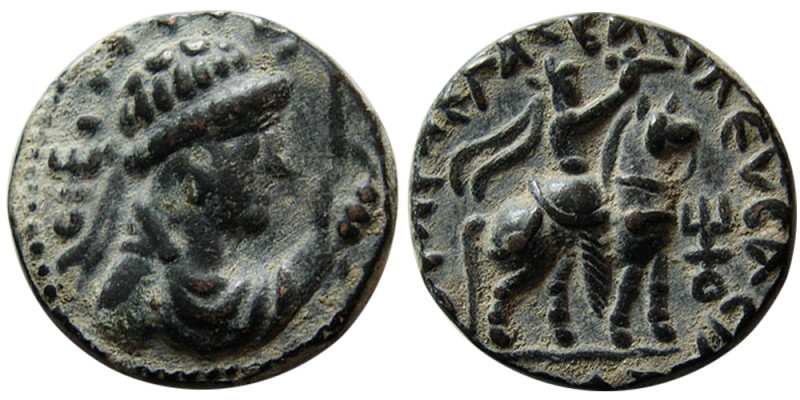 KUSHAN KINGS of INDIA, Vima Takto (Soter Megas). Circa 80-90 AD. Æ Tetradrachm (...