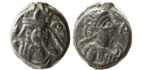 KINGS of PARTHIA. Vologases IV (AD 147-191). Æ dichalkos.