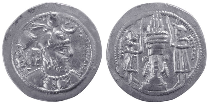SASANIAN KINGS, Yazdgird I, 399-420 AD. AR Drachm (4.06 gm; 29 mm). Obverse, yaz...