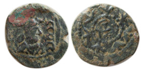 SASANIAN KINGS. Yazdgird I, 399-420 AD. Æ. Extremely rare.