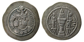 SASANIAN KINGS. Yazdgird II. AD. 438-457. Silver Drachm