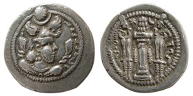 SASANIAN KINGS, Peroz, 3rd crown, 457/9-484 AD. AR Drachm