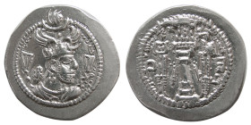 SASANIAN KINGS, Peroz, 3rd crown, 457/9-484 AD. AR Drachm.