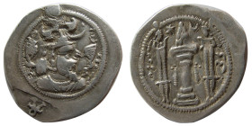 SASANIAN KINGS, Peroz, 3rd crown, 457/9-484 AD. AR Drachm. Rare.