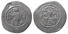 HUNNIC TRIBES, in Baktria, Imitation of Hormizd IV, AR Drachm.