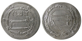 ABBASID, al-Mansur, (754-775 AD). AR Dirham. mint: Kufa, year 144.